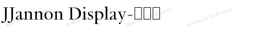 JJannon Display字体转换